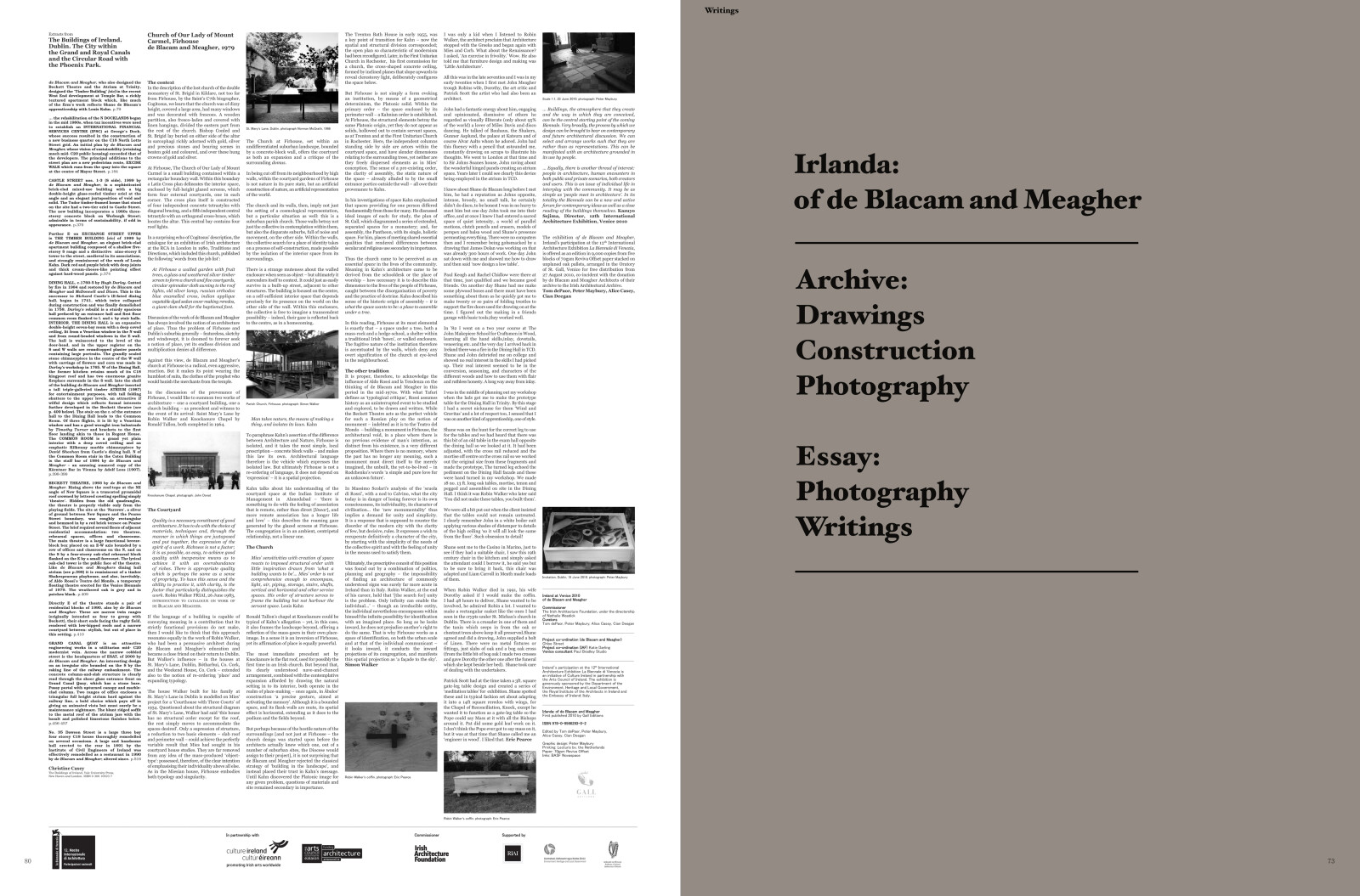 <p><em>Irlanda</em> (2010), <em>Essay: Writings</em>. Dublin: Gall Editions.</p>